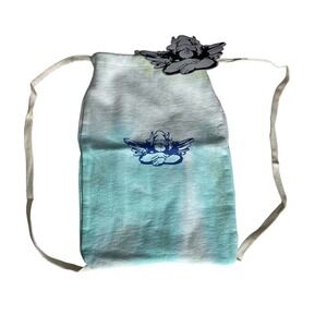 New Boys Lie Tie Dye Icee Drawstring Backpack in Green With Boys Lie Sticker